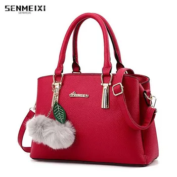 

Artificial leather For women bags 2018 New fashion handbags Litchi pattern women bag Vintage Bag Office top Briefcases 6 color