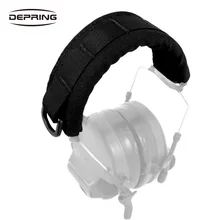 Molle Tactical Headband Headset Cover Pouch for Hunting Shooting Earmuffs advanced modular headset cover molle headband for general tactical earmuffs microphone hunting shooting headphone cover