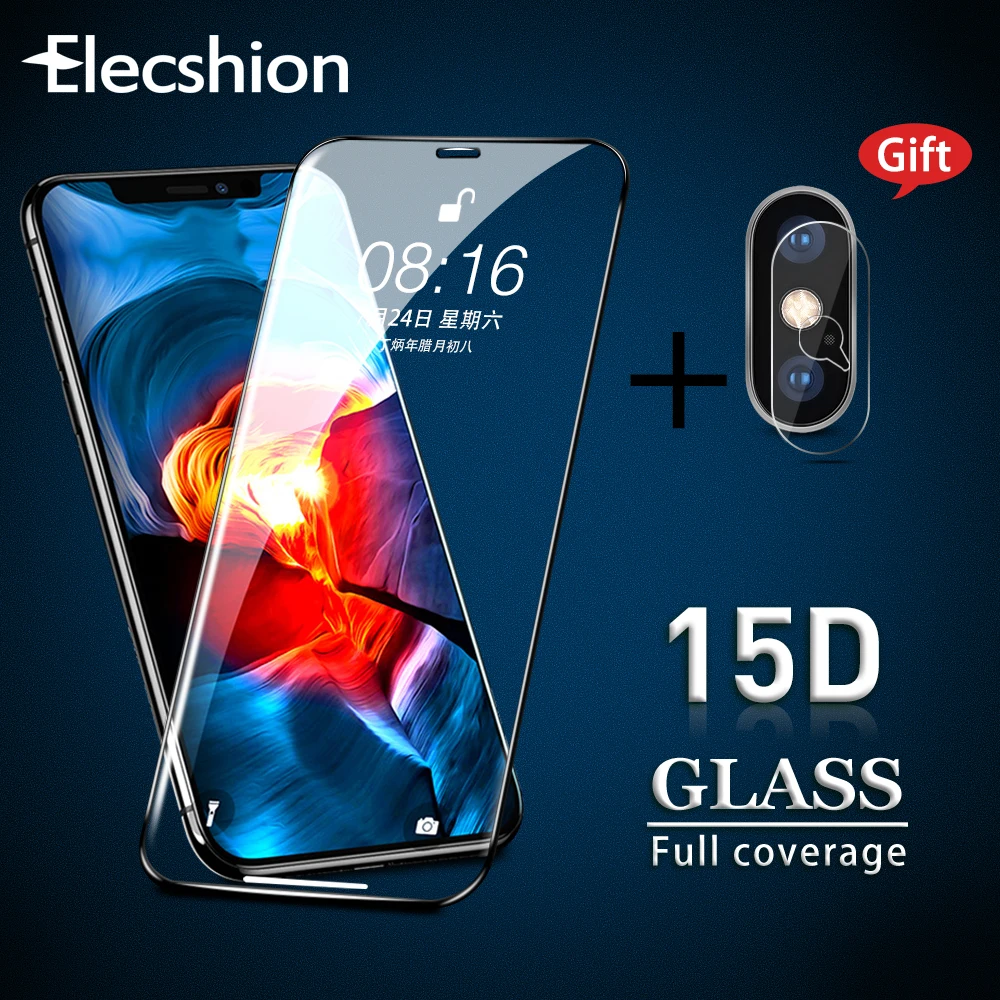 15D полное изогнутое защитное закаленное стекло для экрана телефона iphone X 7 6 6S 8 Plus