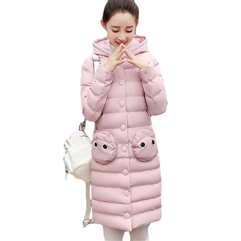 

Autumn Winter New Plus size Cotton Jacket Coat Women Long Slim Warm Down cotton Jackets Elegant Women's Hooded Parkas 3XL F785