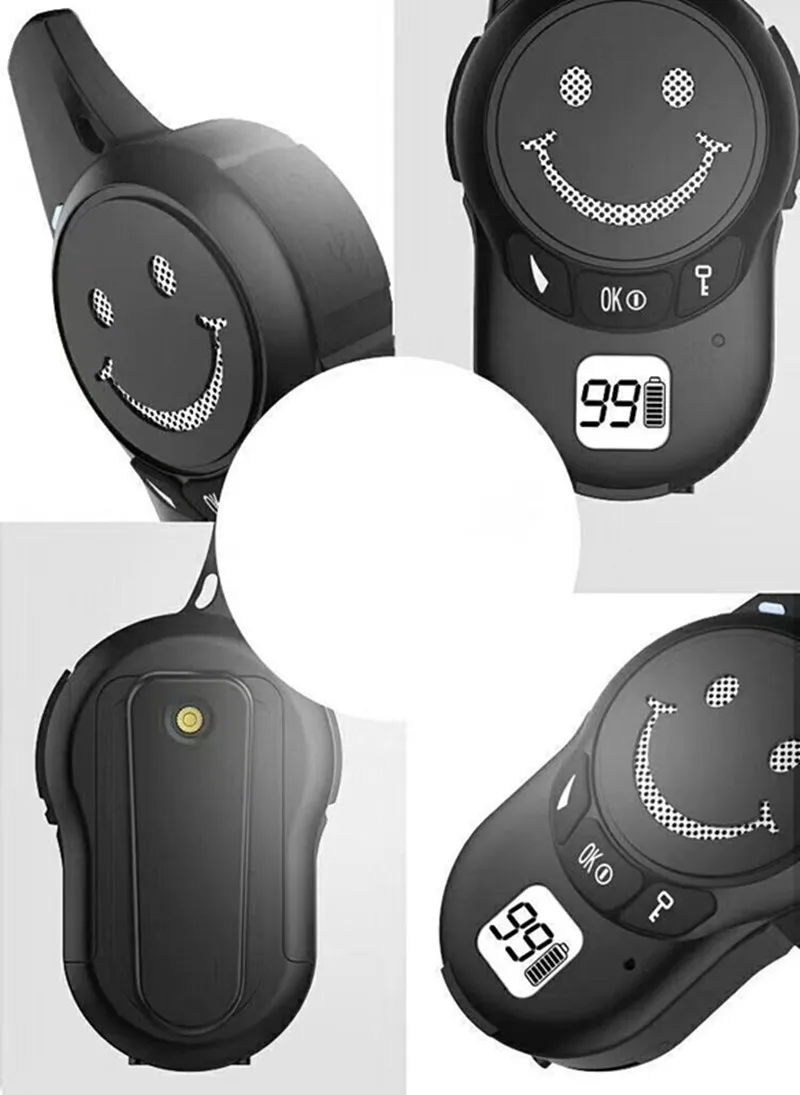 2PCS Free License UHF Mini Walkie Talkie Smiley for Kids JJCC JC 007 Toy Two Way 5