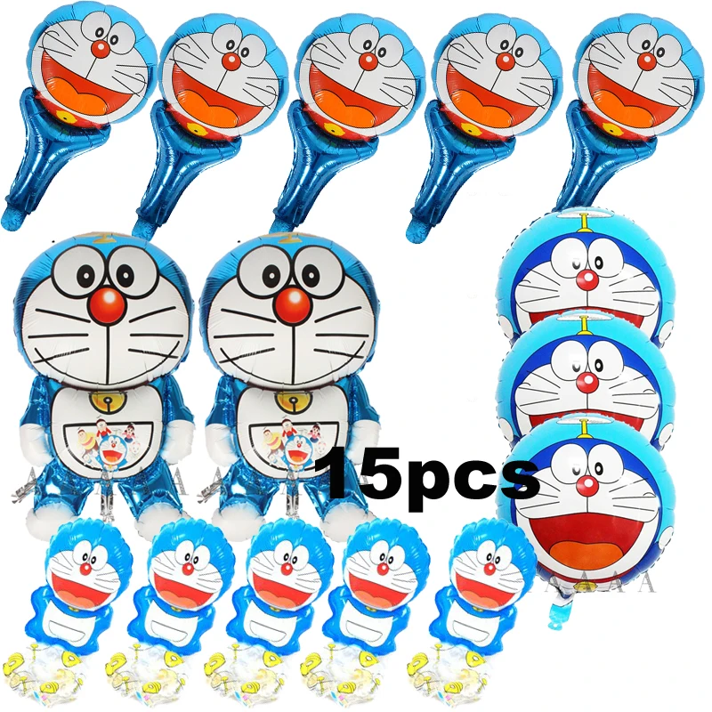 

(15pcs/lot) party balloons Doraemon balloon for children birthday balloons with Wrist balloon Doraemon party decoration
