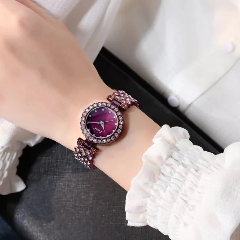 

Cacaxi New Luxury Women Watches Diamond Bracelet Watch Rhinestone Crystal Wristwatch Lady Dress Quartz Watch Relogio