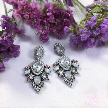 

Dvacaman Brand New Fashion Rhinestone Statement Jewelry India Wedding Party Charm Drop Dangle Earrings Wholesale Price Bridal