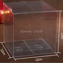 Прозрачная ПВХ коробка 120x120x120 мм коробка для наращивания волос DIY коробка для торта заказной логотип коробка за дополнительную стоимость Минимальный заказ: 1000 шт