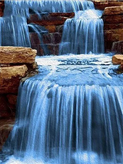 5D DIY алмазная живопись водопад полностью квадратные Стразы Алмазная вышивка Пейзаж Вышивка крестиком Мозаика Украшение Дома - Цвет: 20