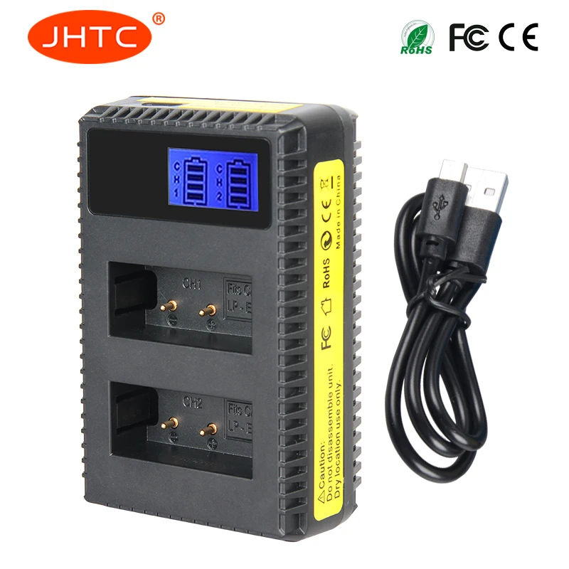 

JHTC 1pc LP-E17 LP E17 LPE17 Charger with LCD display charging For Canon Cameras EOS 750D 760D T6i T6s M3 Kiss X8i 8000D