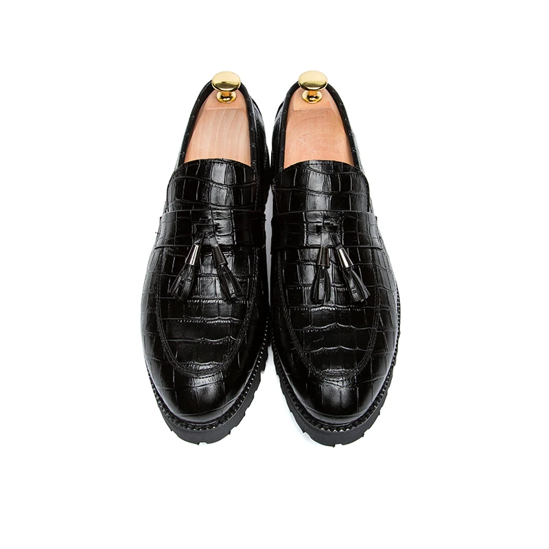 fashion snake skin platform men shoes patent leather luxury brand tassel wedding dress foowear fish brogue oxford shoes for men (4)