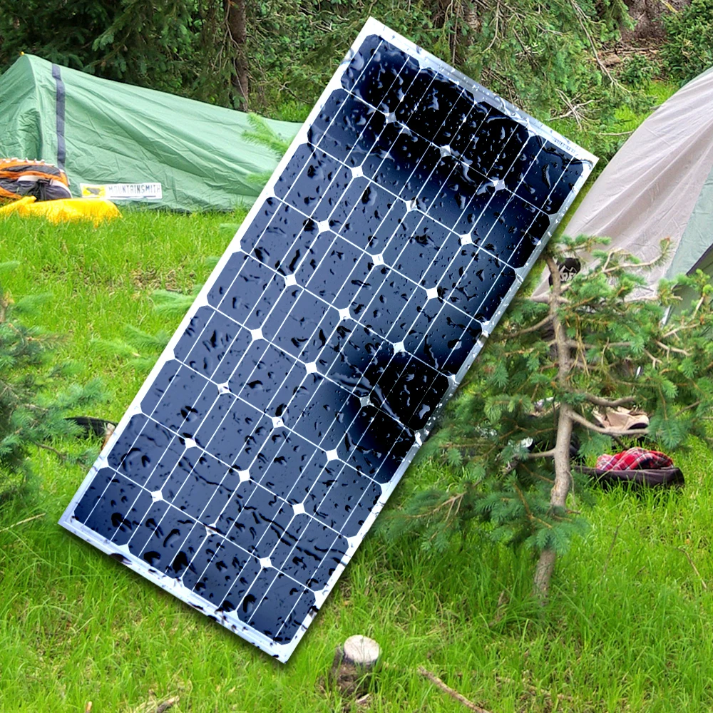

DOKIO Brand 100W 18 Volt Black Solar Panel China Cell/Module/System/Home/Boat + 10A 12/24 Volt Controller 100 Watt Panels Solar