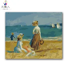 Diy ditigal картина маслом по номерам женщины sealand живопись Европейский стиль отель семейная комната украшение классическое искусство картина