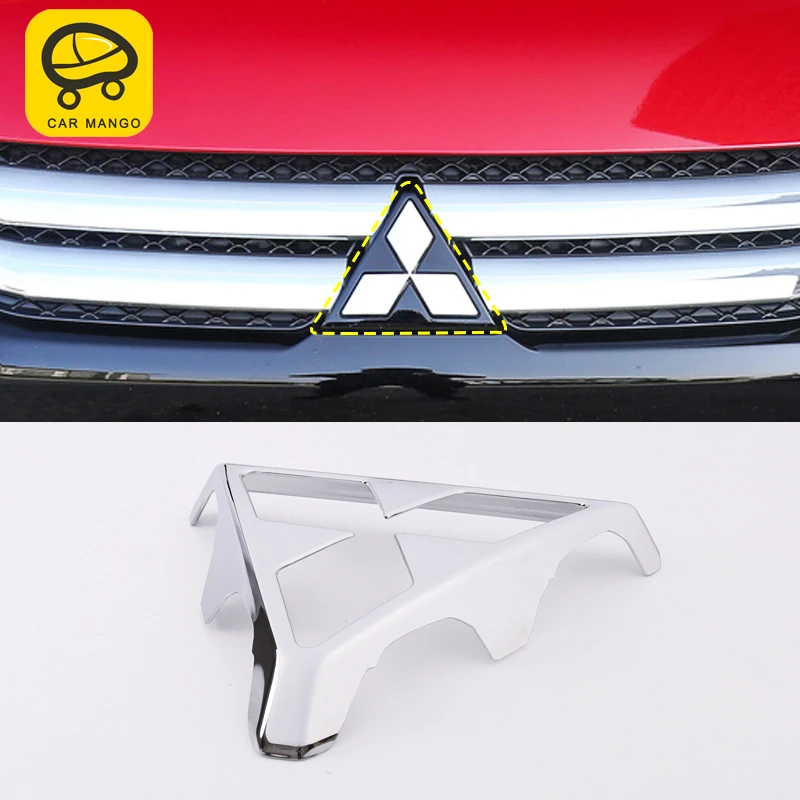 

CarManGo For Mitsubishi Eclipse Cross 2018 Auto Car grill logo frame cover trim Sticker Covers Accessories