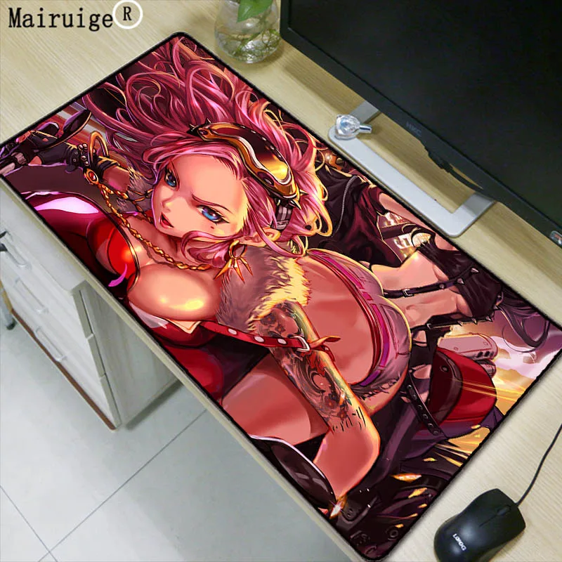 

Mairuige Sexy Girl Anime Large Gaming Mouse Pad Locking Edge Keyboard Desk Mousepad Mat Gamer Anti-slip Rug for Dota 2 CS Go