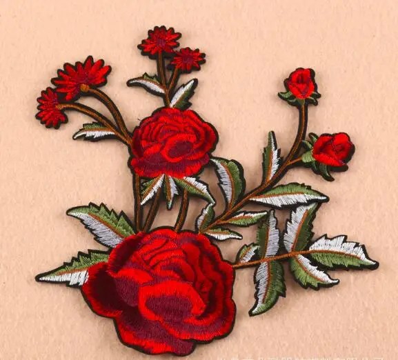 12pcs diy red rose embroidery flower sewing flower clothes embroidered 12pcs diy red rose embroidery flower sewing flower clothes embroidered