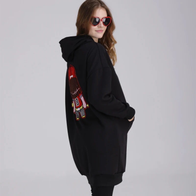 

Fashion Autumn Hooded Jacket Long Velvet Plus Thick Wool Hoodies Women Loose Clothes New 2017 Big Size Warm Pregnant Winter Coat