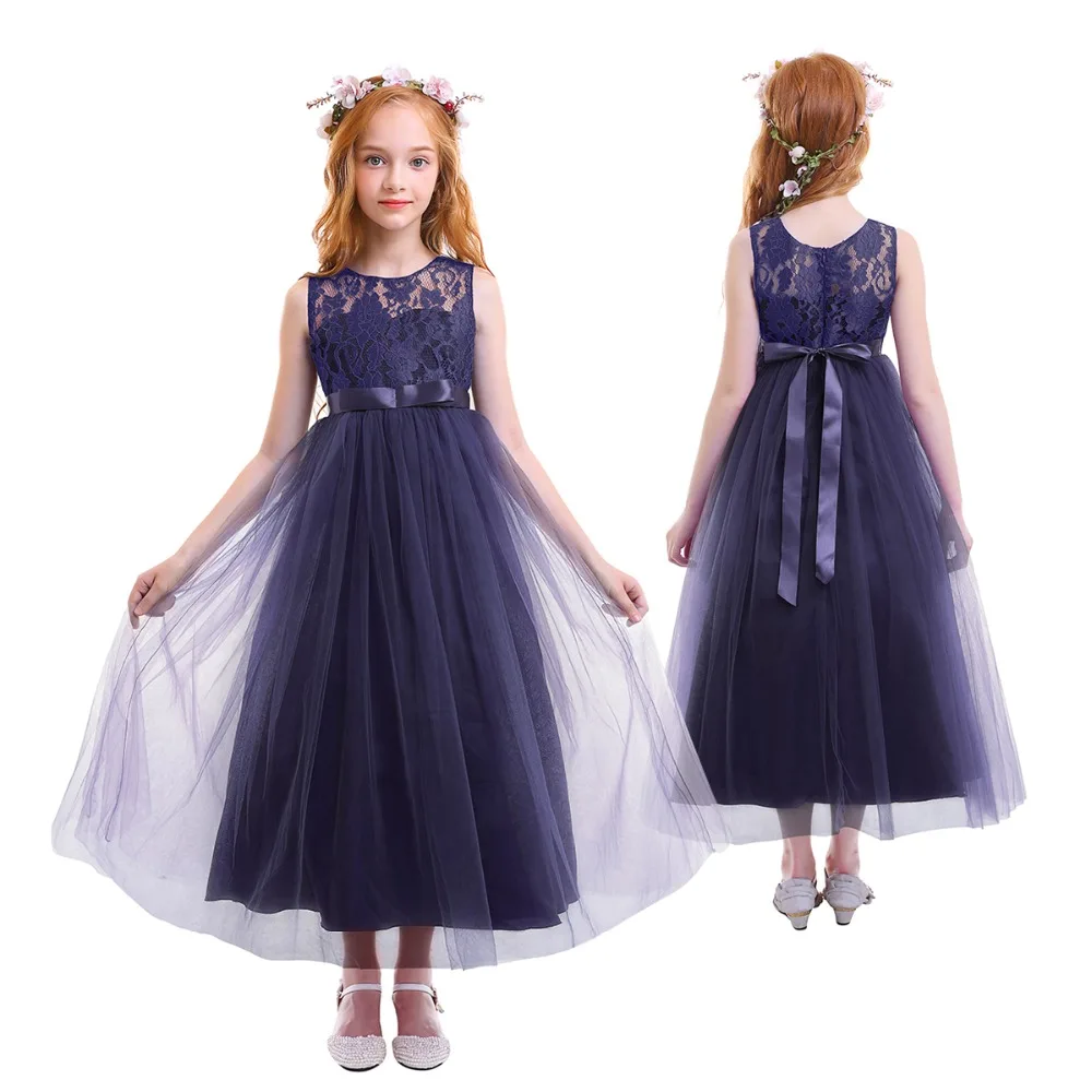 

Children Kids Tulle Lace Long Dresses for Girls Photography Photo Shoot Costume Wedding Princess Evening Party Prom Girls Dress