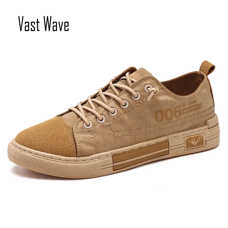 

VastWave Canvas Fabric Men's Casual Shoes Slip Resistance Autumn Luxury Sneakers for Man Flats Male Vulcanize Shoes Man