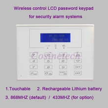 868 МГц ЖК-дисплей беспроводной двухсторонний Брелок дистанционного управления, внешняя клавиатура с паролем для 433 МГц 868 МГц системы сигнализации