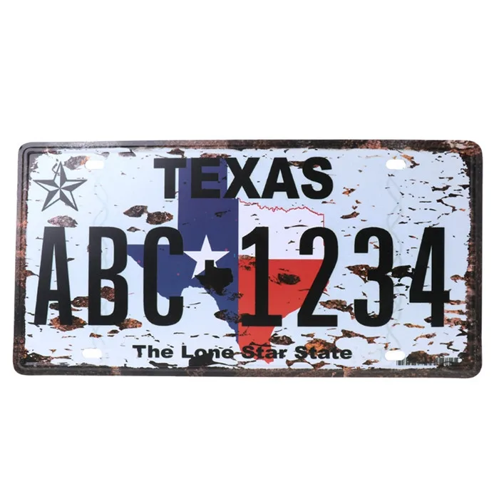 QILEJVS США винтажные металлические жестяные знаки автомобильный номер ...