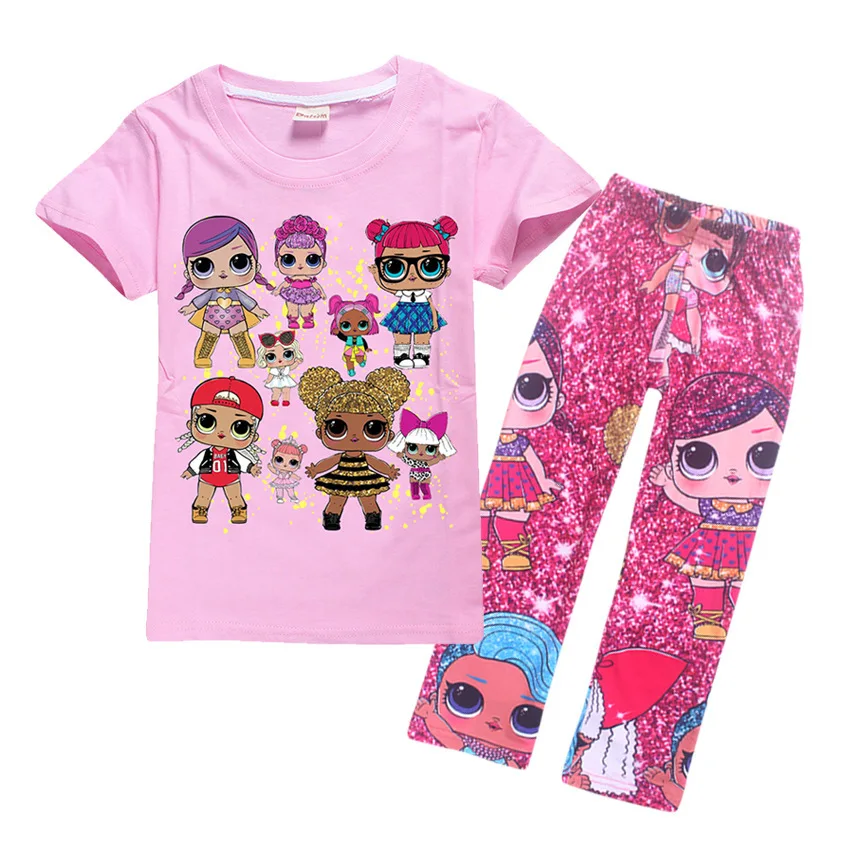 

New 4-12Y Toddler Kids Pajamas Set Children Sleepwear Suit Lol Dolls for Girls Baby Girl Casual Cotton Nightwear Clothes Infant
