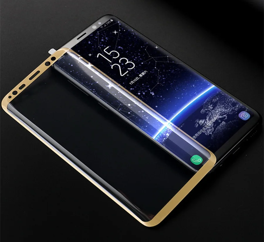 100 шт. закаленное стекло для Samsung Galaxy S6 S7 S8 S9 Edge Plus 3D полное покрытие защита экрана