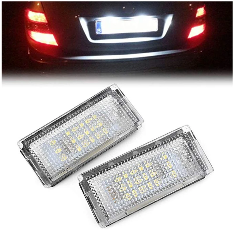 2 шт. 3528 Светодиодные белые номерные знаки для BMW E46 4D 323i 325i 328i 6000k 12V номерной знак