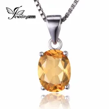 Excessive High quality 1.7ct Real Citrine Pendants For Girls Oval Lower Strong 925 Sterling Silver Charms Gemstone Jewellery 2016 Model New