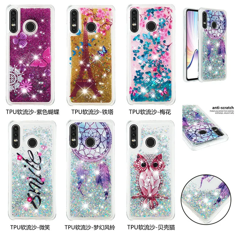 

For Coque Huawei P30 lite case Dynamic Liquid Glitter Bling Silicone case cover sFor Fundas Huawei P30 P30 pro Phone Case