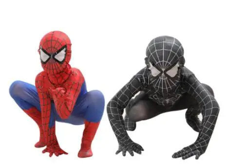 

Spider-Man Black Venom Kids Adult Superhero Lycra Spiderman Hero Zentai Halloween Costume With Mask