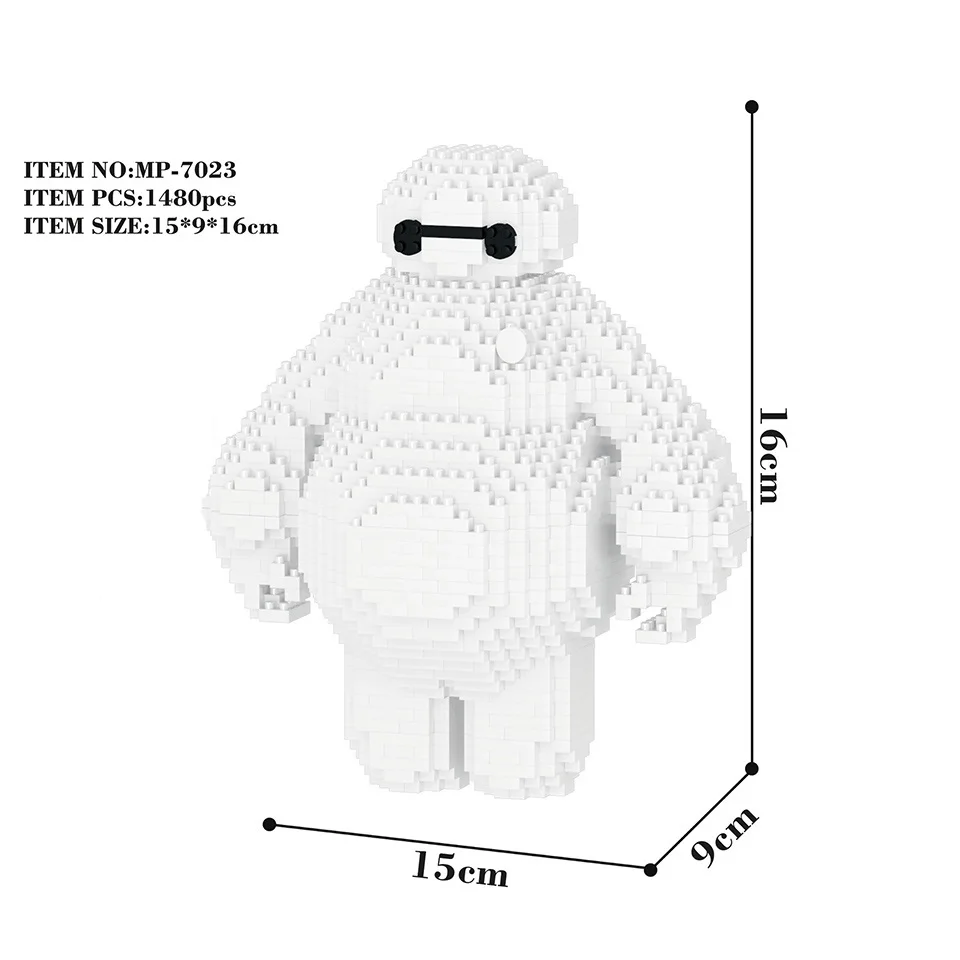 

DIY Assemble Kumamotoes bear Baymaxs Figures Assemble Model Building Blocks Educational Model Bricks Toy for children Gifts