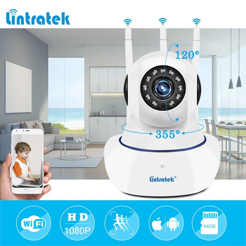 Howell WiFi Camera IP 720P Home Security Camera Wi Fi P2P Two Way Audio IR Night