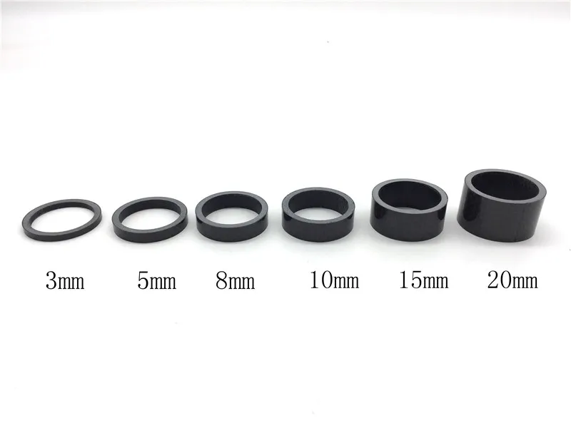 

Factory outlet 6Pcs Carbon Fiber Washer Bike Bicycle Headset Stem Spacers Kit For Bike Fix Refit 6 Shape 3mm 5mm8mm10mm15mm20mm
