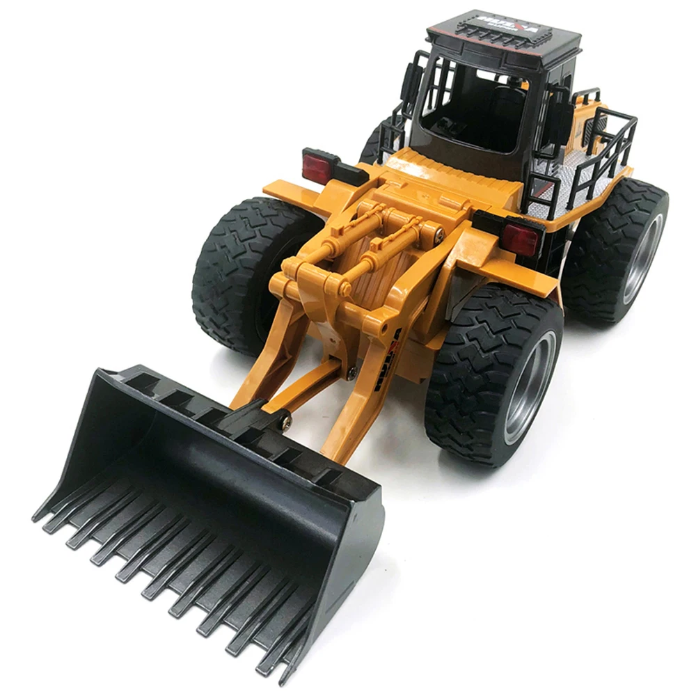 

1:14 Mini RC Car Metal Bulldozer 6CH Trucks Charging RTR Remote Control Metal Constructor Vehicle Car Toys for Kids Gift