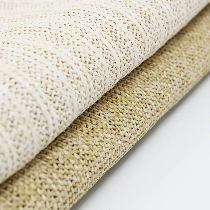PP Artificial Raffia Woven Fabric Craft Woven Fabric Rattan Straw