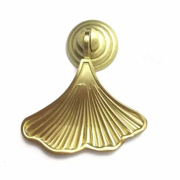 

COTOM Gold ginkgo leaf solid brass cabinet pull closet handle kitchen knob door pull handle drawer pulls pendant handle