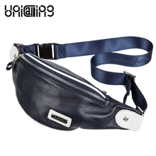 UNICALLING Мужская нагрудная сумка из натуральной кожи Повседневная мужская сумка через плечо на открытом воздухе стильная кожаная сумка-мессенджер для мужчин