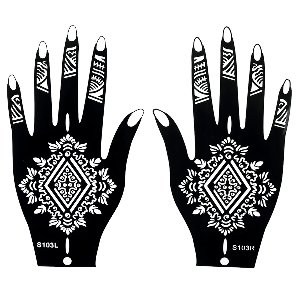 1 Pair Fake Henna Indian Black Waterproof Tattoos Ink Temporary Tattoos