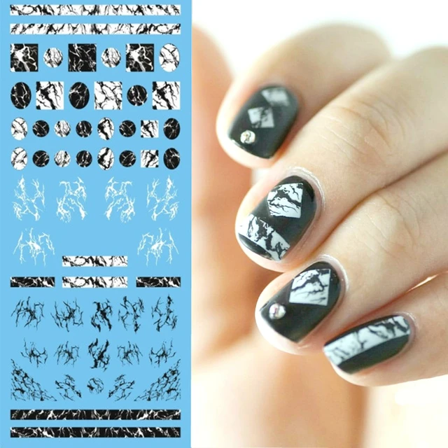 1 Sheet Stone Marble Stone Nail Art Stickers Water Decals Transfer 1 Sheet Stone Marble Stone Nail Art Stickers Water Decals Transfer Stickers Manicure Nail Design Sticker - 1 Sheet Stone Marble Stone Nail Art Stickers Water Decals Transfer
