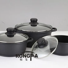 Черный антипригарный противень для горшок 3 шт./компл