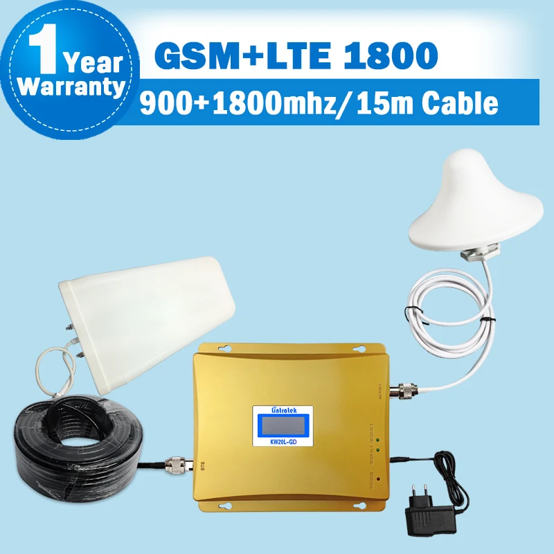 GSM 900 4G LTE 1800 (FDD Band 3) двухдиапазонный ретранслятор ЖК дисплей 70 дБ усиление DCS МГц