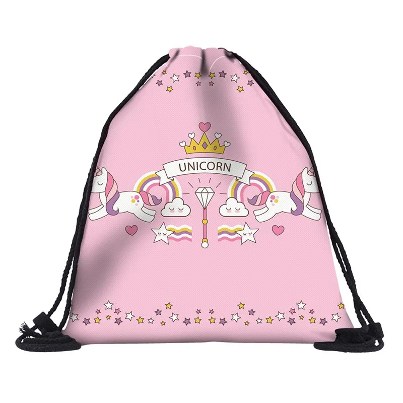 Pure Handmade Polyester Linen Drawstring Bag Girls Travel Storage Package Bags Pink Cosmetic bag case with