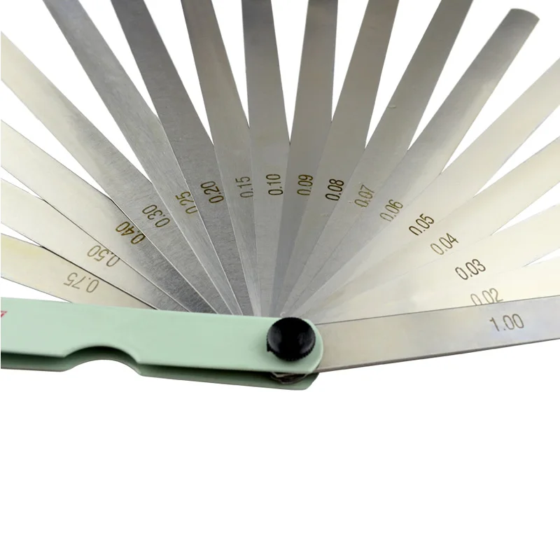300A 17 Blades Feeler Filler Gauge Metric 0.02-1mm Thickness Gage Measure Tool 