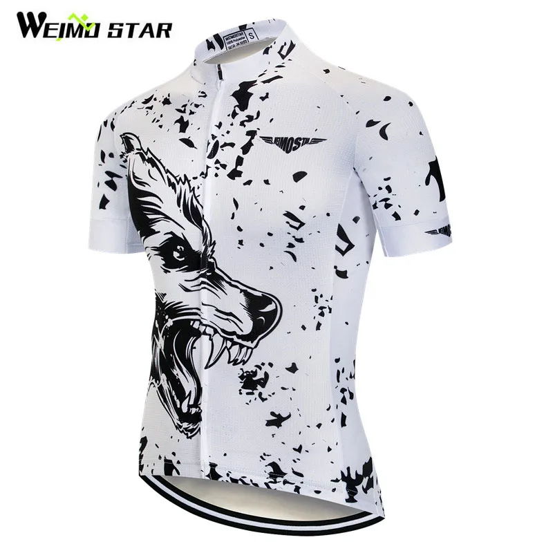 Мужская футболка с коротким рукавом Weimostar Wolf велосипедная рубашка Ropa Maillot Ciclismo Pro