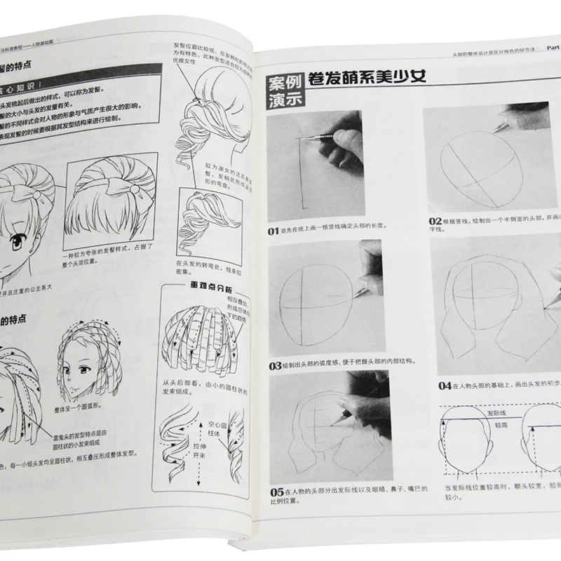 Comic pencil figure line drawing book Chinese basic knowleage painting tutorial textbook learning comics techniques