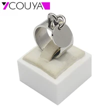 2017 diseño único de La Manera Anillos de la Marca Para los hombres nobleza perro Del Banquete de Boda de Plata colgante de Plata Anillos de Acero Inoxidable joyería
