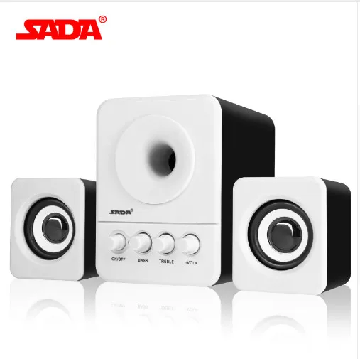 

SADA Wired Mini Portable Combination Speaker Laptop Computer Mobile Column Computer Speaker USB 2.1 Bass Cannon 3W PC Speakers