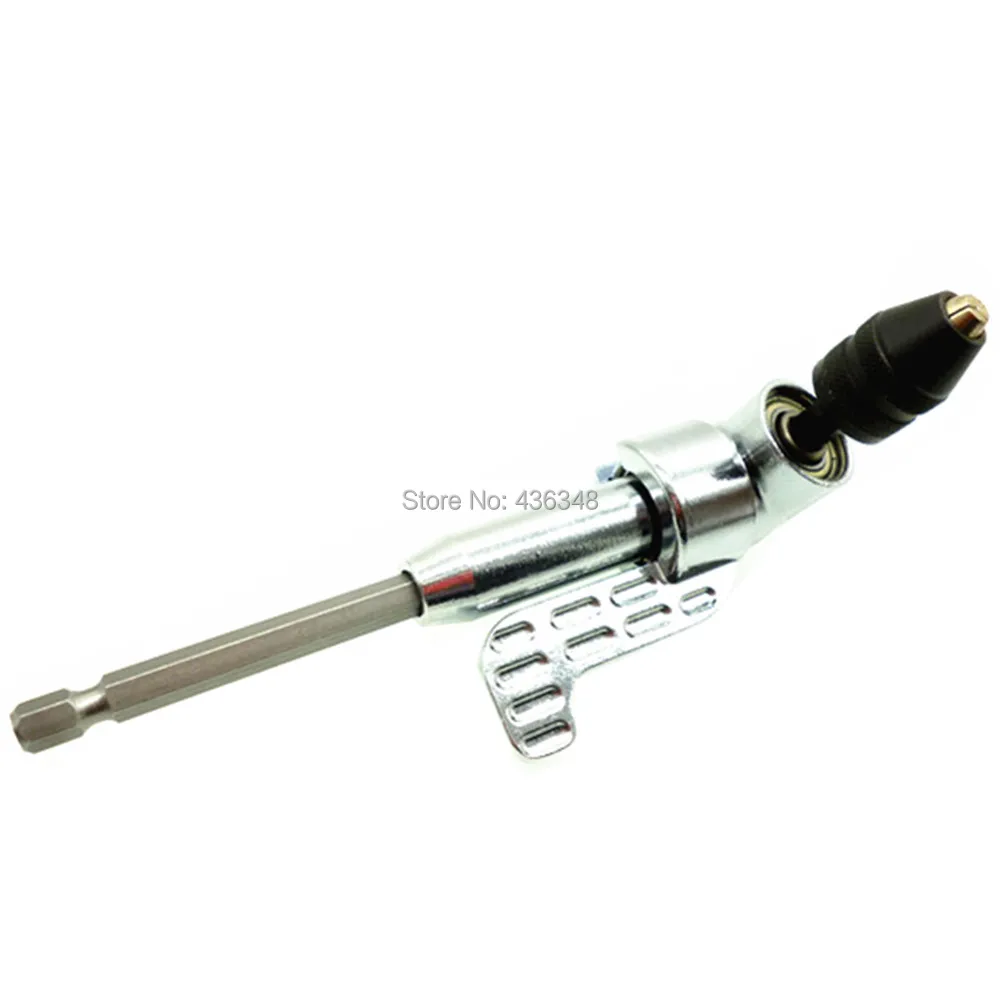 Hex Shank Keyless Drill Bit Chuck + Angle Driver Screwdriver Bit Holder