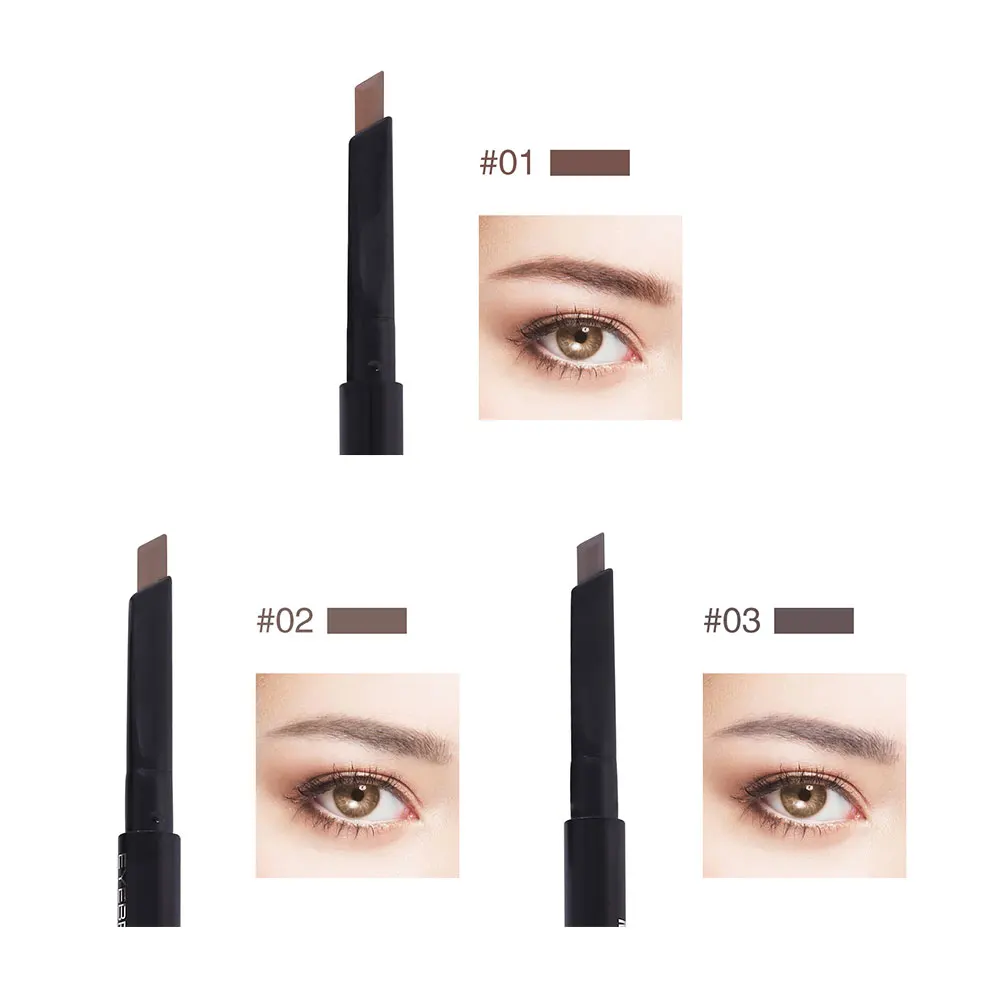 Three-in-one triangle chopper eyebrow pencil waterproof and sweat-proof eyebrow pencil eye makeup