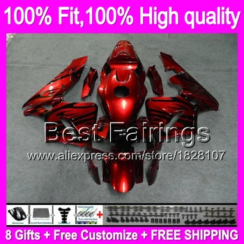 

Orange Fairing For HONDA Injection CBR600RR 03-04 Orange red blk 24B1 CBR600 RR F5 CBR 600RR 600 RR 03 04 2003 2004 +decal