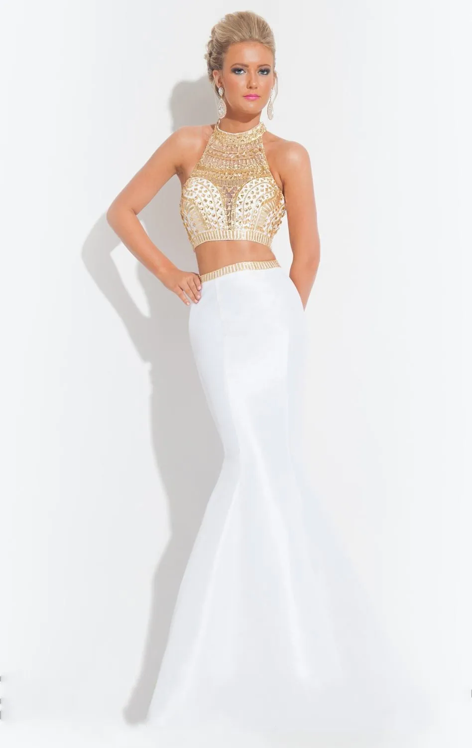 whiten and gold dresses dress images