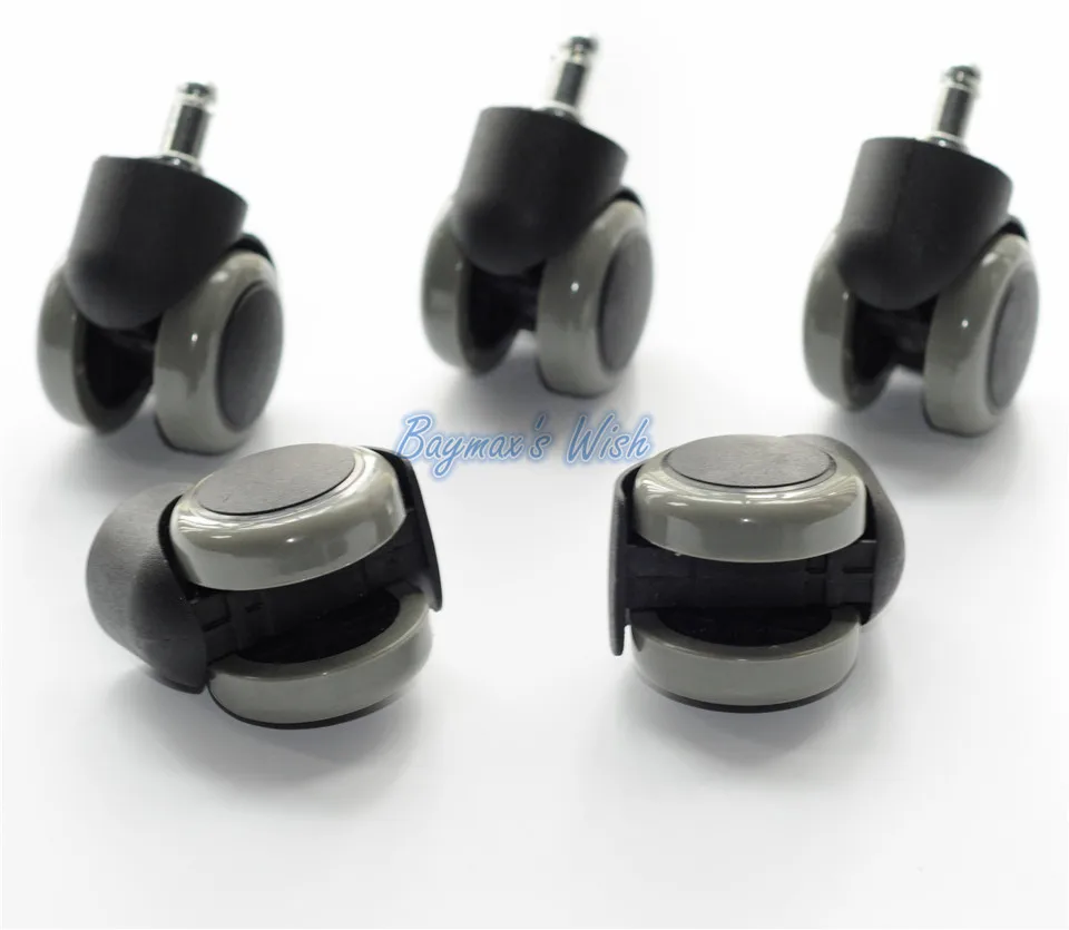 Dentist Wheel Chair Rubber Replacement Swivel Office Chair Caster 5Pcs